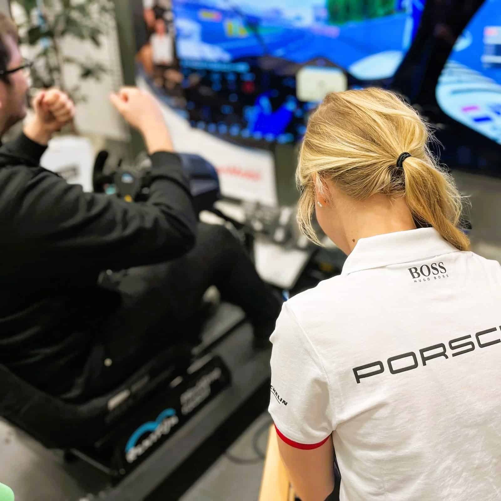 RoarFun Clients Exxon Mobil Porsche immersive simulator with motion and virtual reality