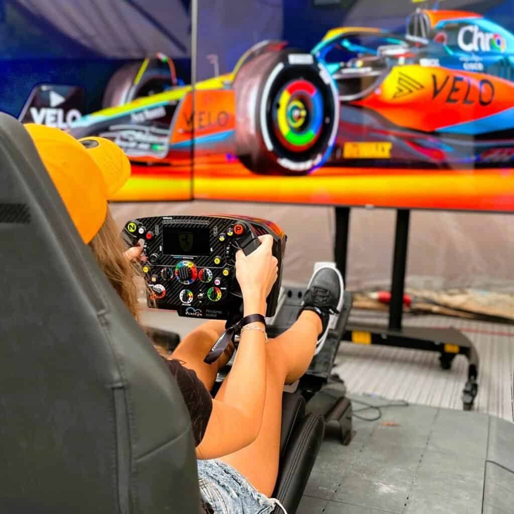 RoarFun Client McLaren Velo immersive entertainment on Formula 1 live event